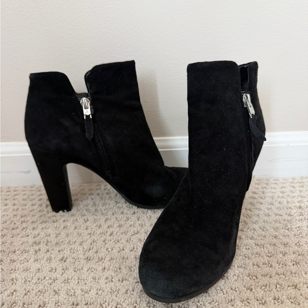 Sam Edelman Black Suede Ankle Boots